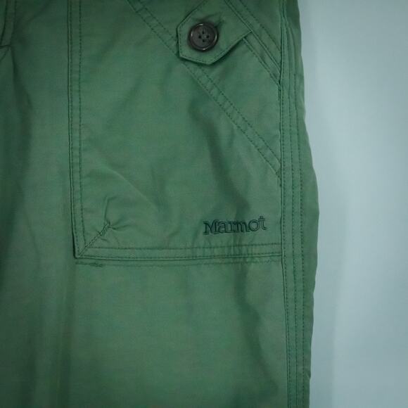 Marmot Size 6 Green Button Zip Convertible Roll Hem Active Outdoor Nylon Pants - Picture 2 of 10